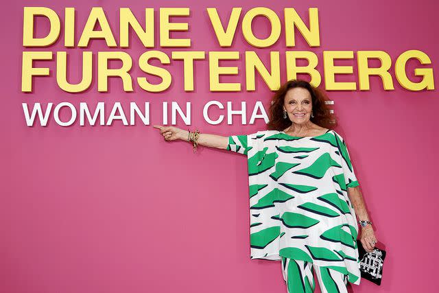 <p>Tim P. Whitby/Getty</p> Diane Von Furstenberg attends the "Diane von Furstenberg: Woman In Charge" Premiere in London June 20