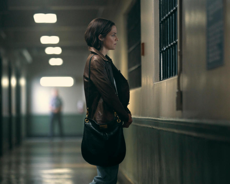 Under The Bridge -- “Mercy Alone” - Episode 108 -- The last opportunity for justice arrives as all the participants reckon with their true involvement in the events that transpired. A radical choice of forgiveness allows for closure. Rebecca (Riley Keough), shown. (Photo by: Darko Sikman/Hulu)