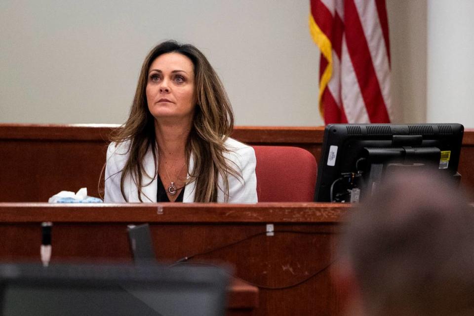 Sabrina Hull addresses the court after the sentencing verdict for Timothy Huff on Wednesday, June 29, 2022, at the Tim Curry Courthouse in downtown Fort Worth.