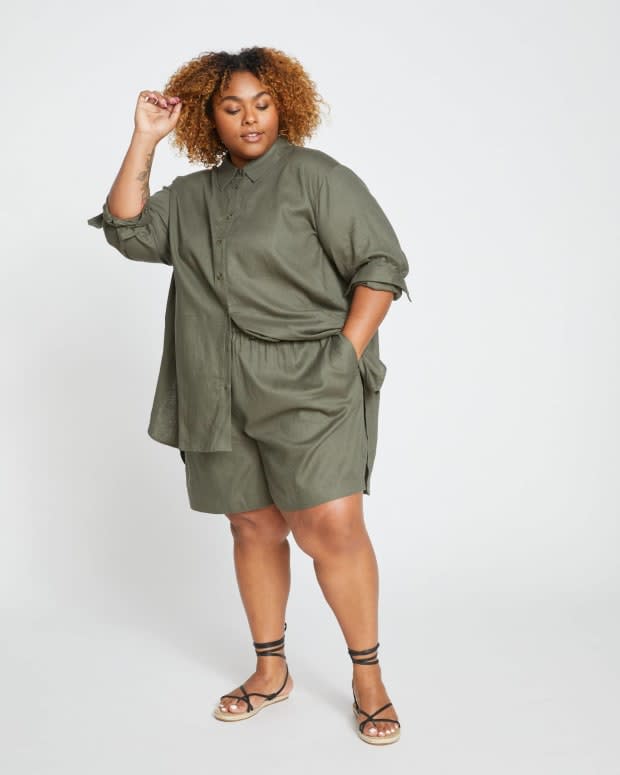 <p>Universal Standard Juniper Linen Easy Pull-On Shorts, $88, <a href="https://rstyle.me/+cZzo93YaHcI00sygjnXW0g" rel="nofollow noopener" target="_blank" data-ylk="slk:available here;elm:context_link;itc:0;sec:content-canvas" class="link ">available here</a> (sizes 4XS-4XL) </p>