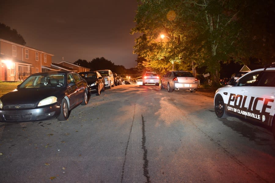 The scene of an Aug. 13, 2021, shooting on Caldwell Lane in Clarksville. (Courtesy: CPD)