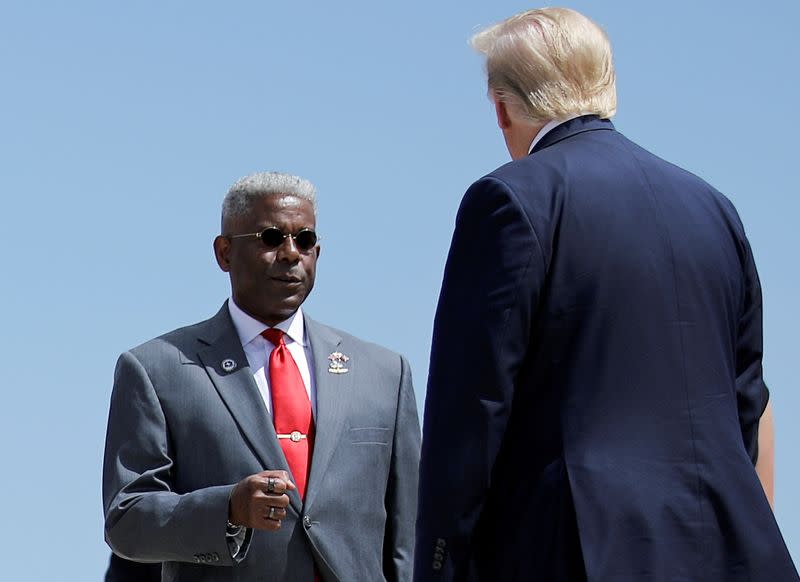 FILE PHOTO: U.S. President Trump arrives at Midland International Air and Space Port in Midland, Texas