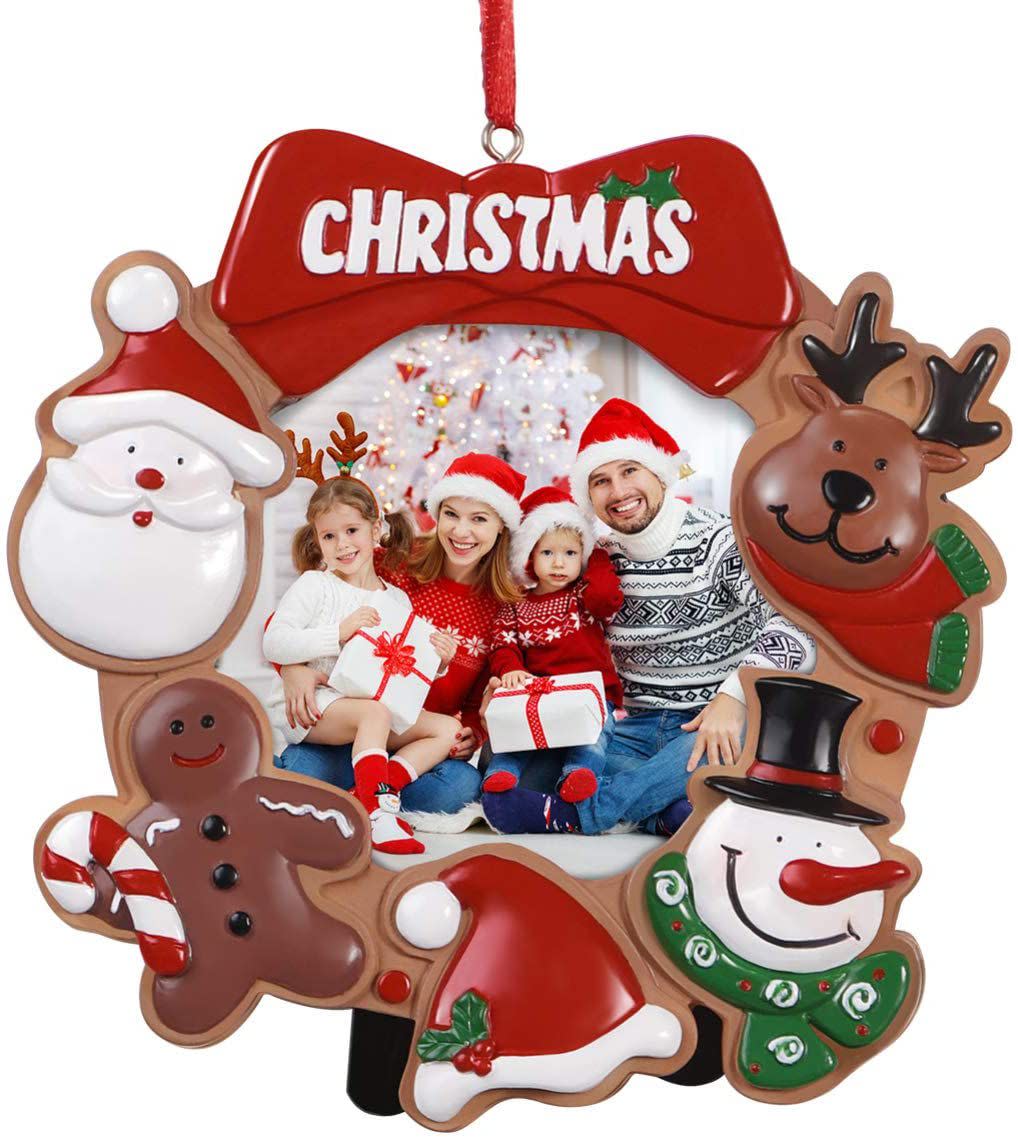 Toyvian Christmas Photo Frame Ornament