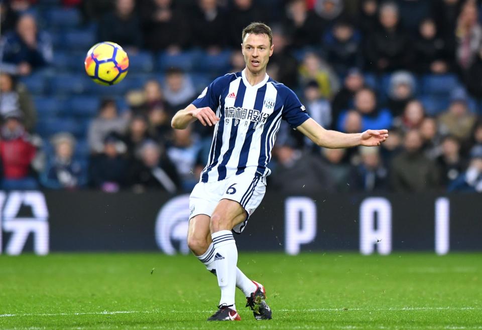 West Bromwich Albion’s Jonny Evans could be a target for Manchester City