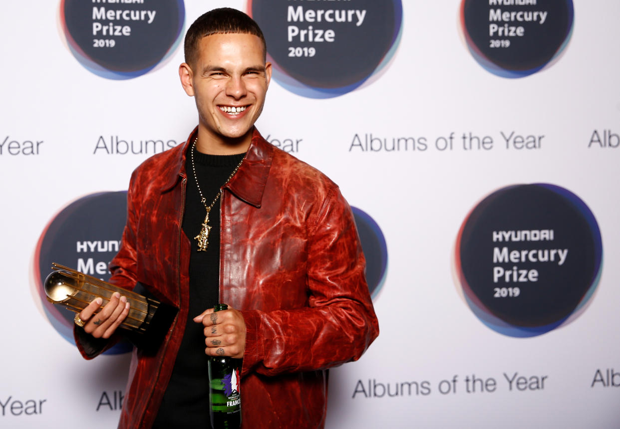 Slowthai poses as he arrives for Hyundai Mercury Prize for 'Album of the Year' ceremony in London, Britain, September 19, 2019. REUTERS/Henry Nicholls