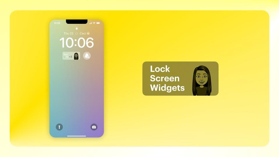 All new Snapchat widget for lock screens running iOS 16.