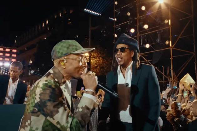 Pharrell Williams stages Louis Vuitton debut on Pont Neuf