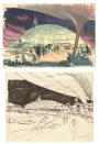 <p>A perennial favorite, the Space Mountain roller coaster opened up at Disney World in 1975, after being in development for almost a decade. These hand-drawn and painted sketches show early designs for the ride, circa 1974.<br></p>