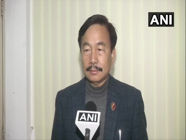 BJP MP Tapir Gao speaking to ANI in New Delhi on Tuesday.