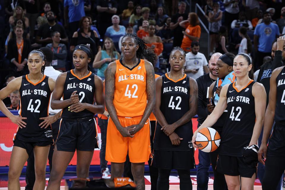 WNBA all-stars wore Brittney Griner's jersey during the game