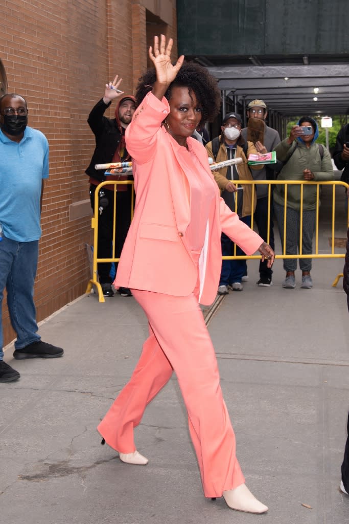 Viola Davis leaves &#x00201c;The View&#x00201d; in New York City on April 26, 2022. - Credit: RCF / MEGA