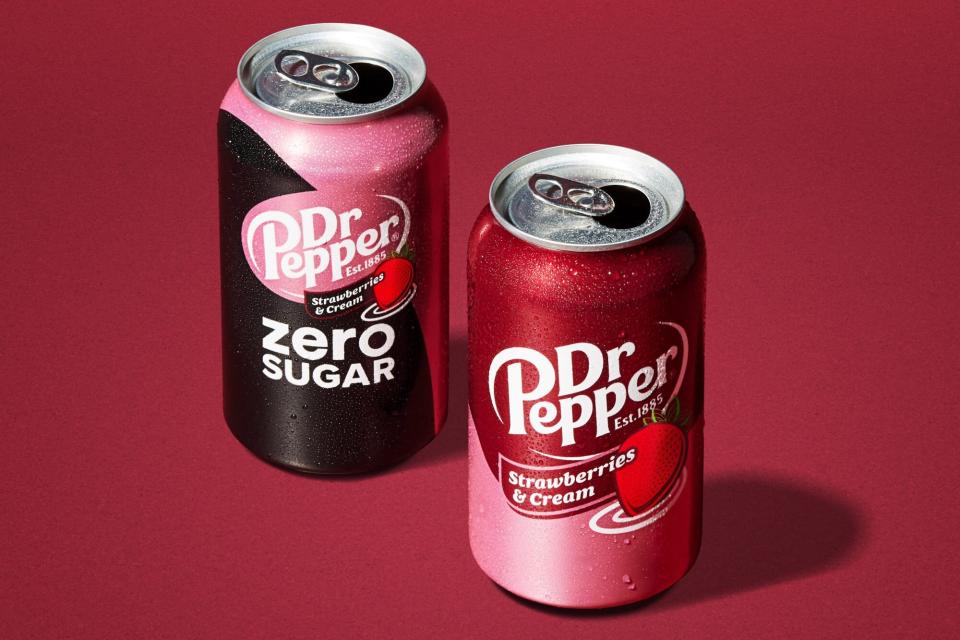 dr pepper strawberries and cream flavor.. Credit: Dr. Pepper