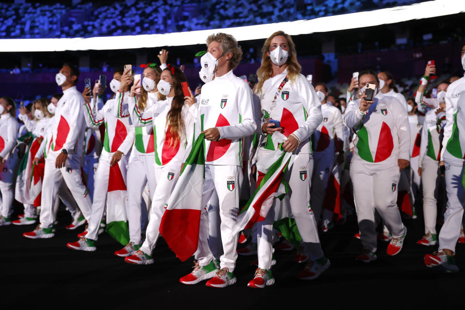 la delegración italiana en Tokio. (Photo by Jamie Squire/Getty Images)