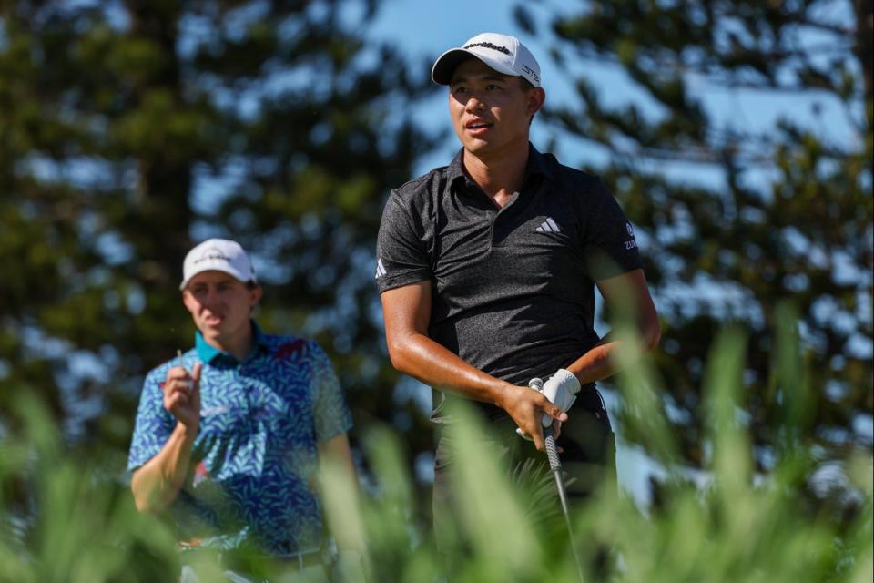 Collin Morikawa was penalised after Matt Fitzpatrick queried an intervention from the American’s caddie  (Getty Images)