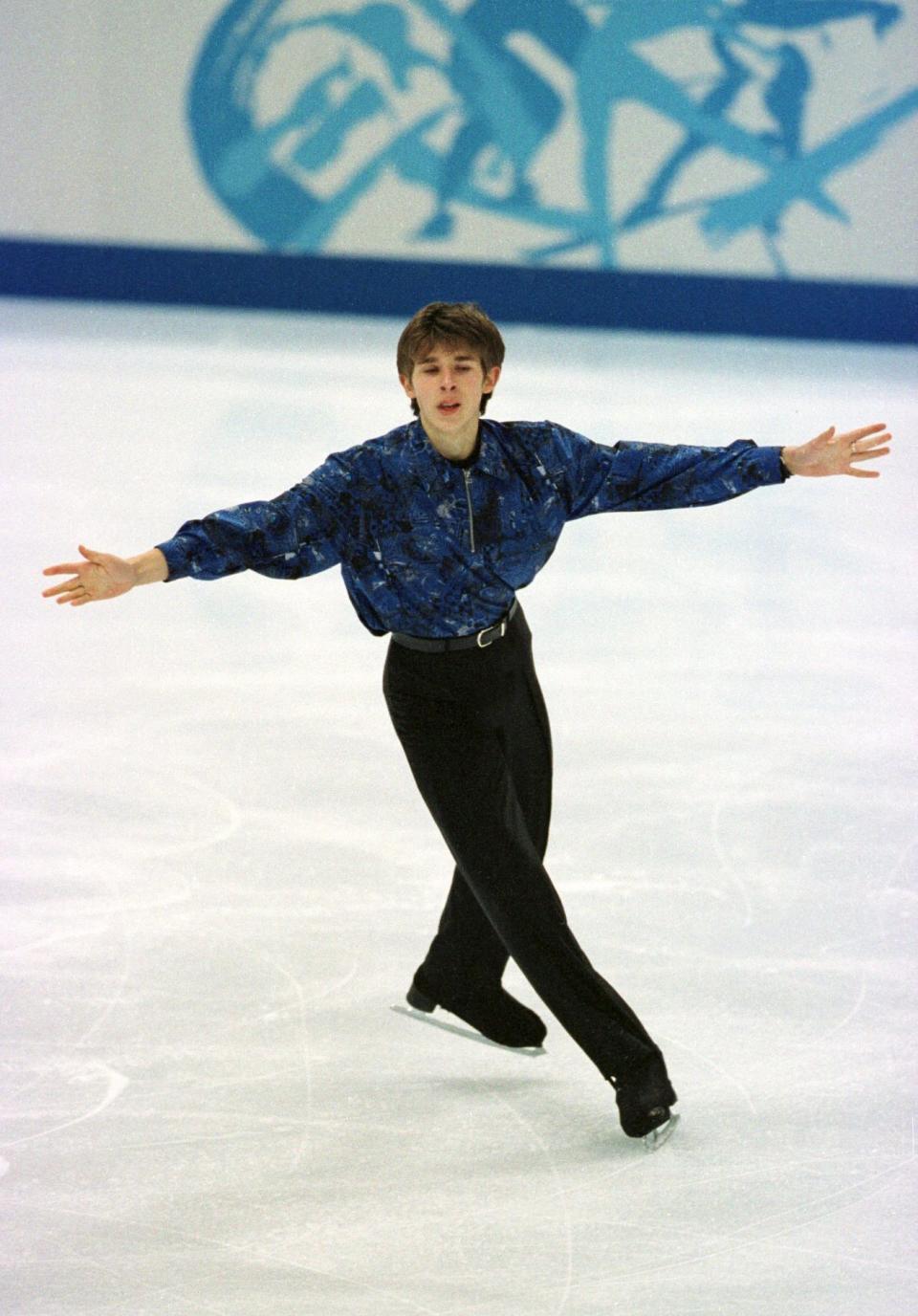 The Estonian skater at the 1998 Winter Olympics in Nagano, Japan.