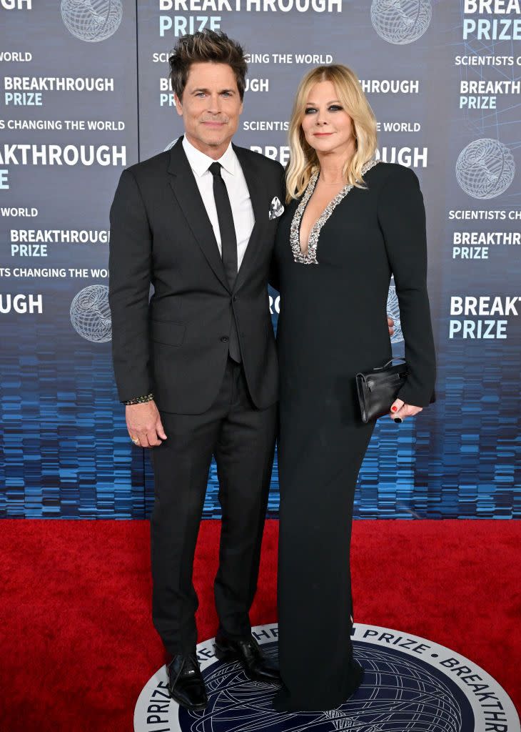 los angeles, california april 15 rob lowe and sheryl berkoff attend the 9th annual breakthrough prize ceremony at academy museum of motion pictures on april 15, 2023 in los angeles, california photo by axellebauer griffinfilmmagic