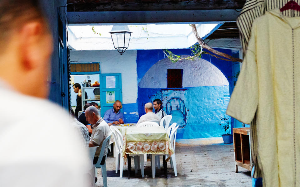 <p>It is not unusual to walk down back streets and see dozens of men sitting in local cafes at all hours of the day. Arabic coffee is strong like espresso, and spices like cinnamon are frequently added.</p>