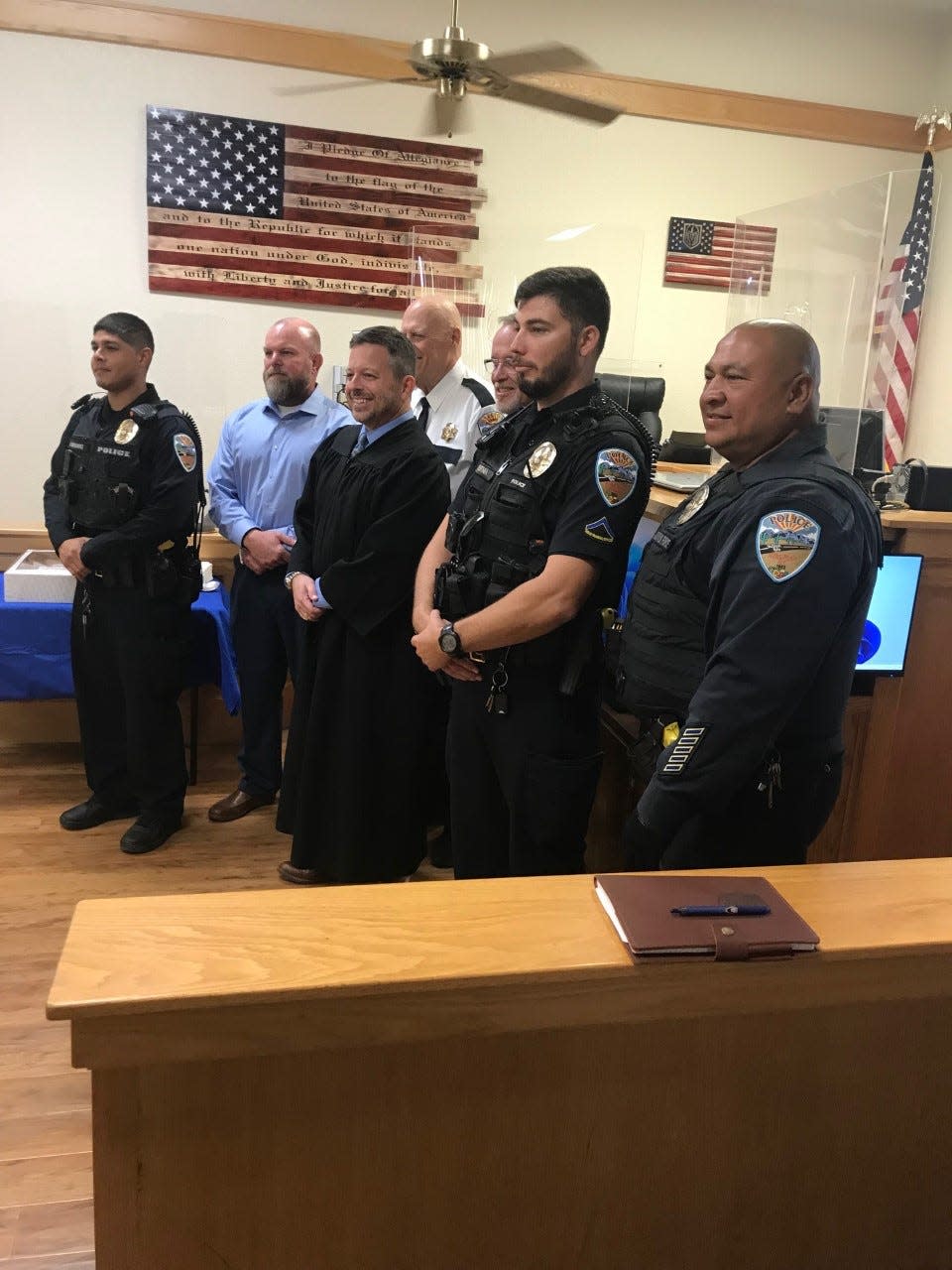 Veterans who now work in the Kingman Police Department were honored for their service last month in the city's Municipal Court, in part to mark the start of the new Veteran Liaison Program.