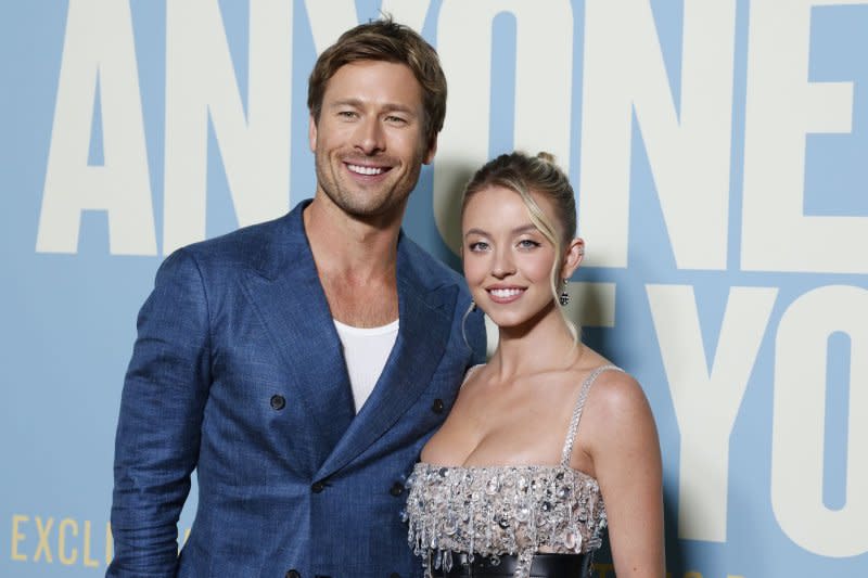 Sydney Sweeney (R) and Glen Powell attend the New York premiere of "Anyone But You." Photo by John Angelillo/UPI