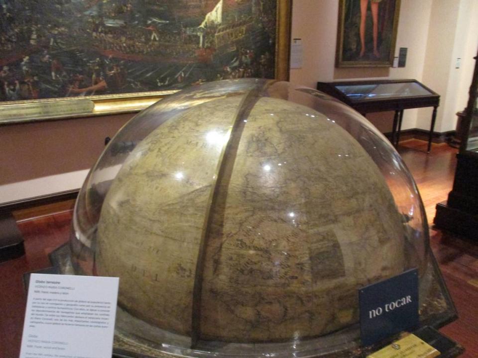 Globo terrestre de 1688 del italiano Vicenzo M. Coronelli.