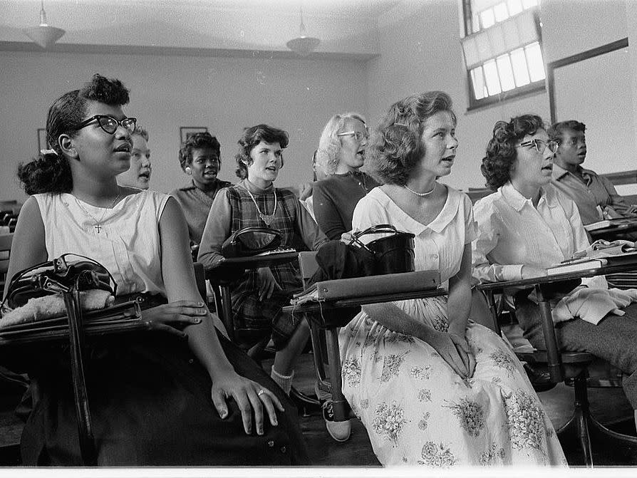 An integrated classroom in Anacostia High School, Washington, D.C., in 1957
