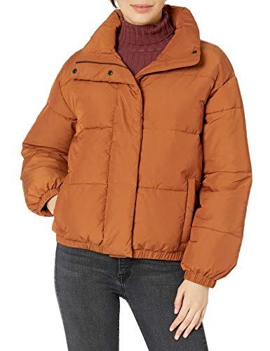 9) Relaxed-Fit Mock-Neck Short Puffer Jacket