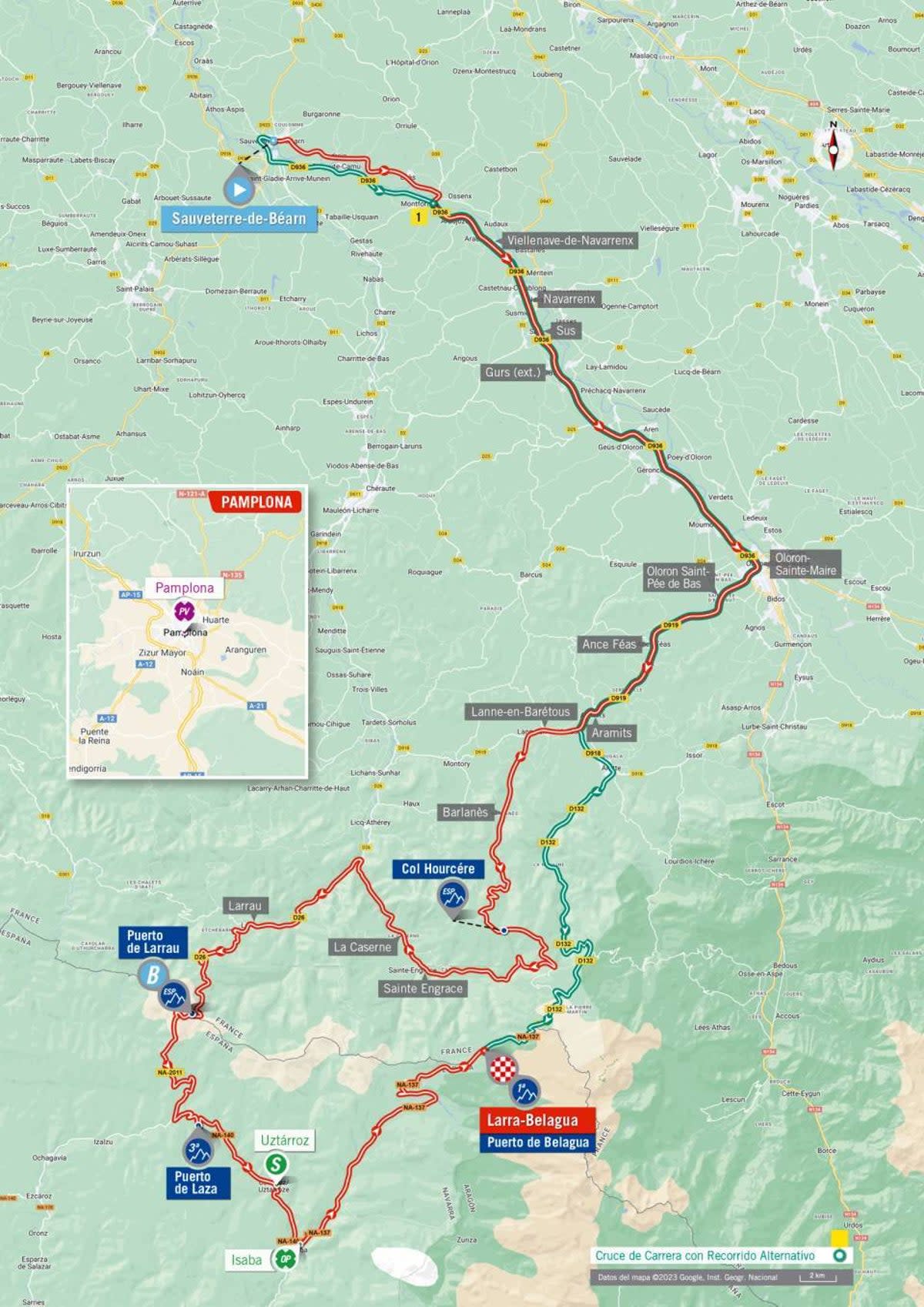 La Vuelta a Espana 2023 – stage 14 map (LaVuelta)