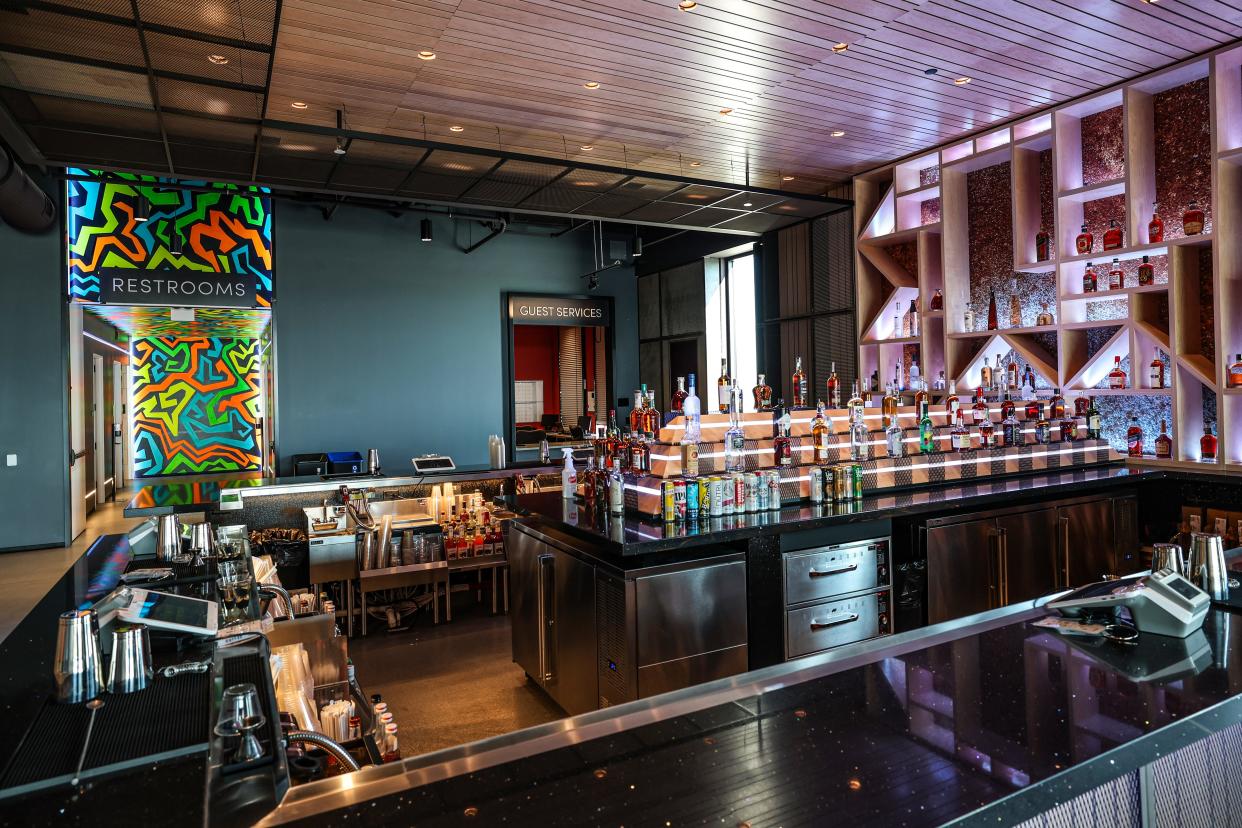 The new Vibrant Music Hall, 2938 Grand Prairie Pkwy. in Waukee, features a fixed stage in its main hall, several bars on its two floors and lounges for artists and guests on Oct. 23. 2023.