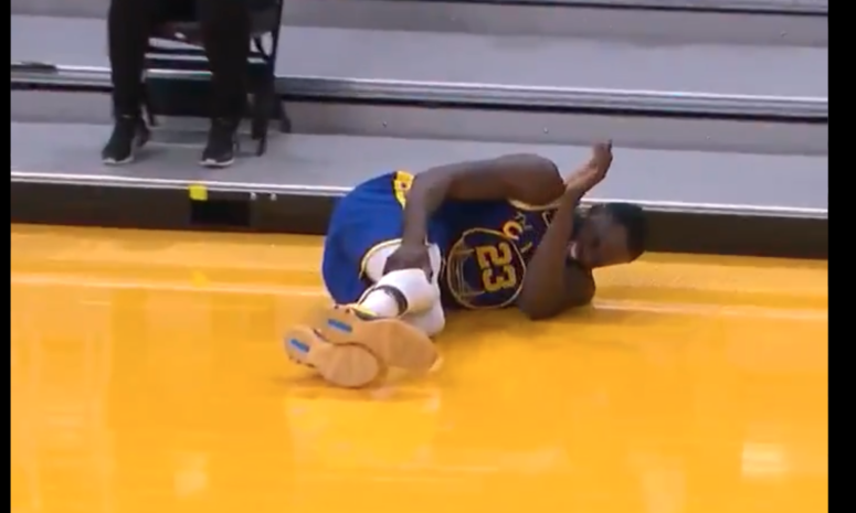Golden State Warriors star Draymond Green injured during game with the Brooklyn Nets.