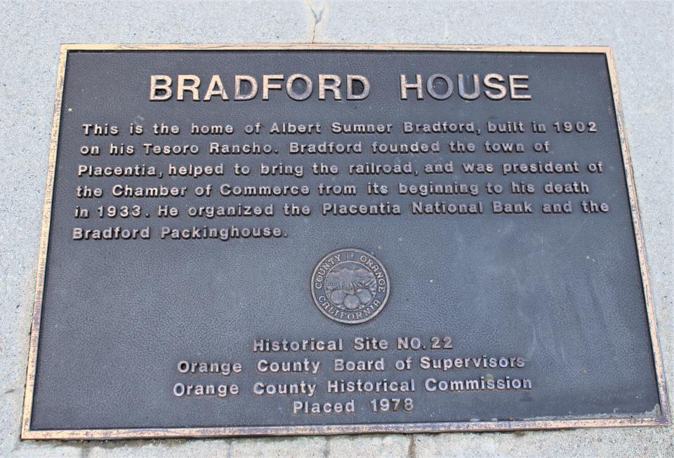 Plaque honoring Albert S. Bradford