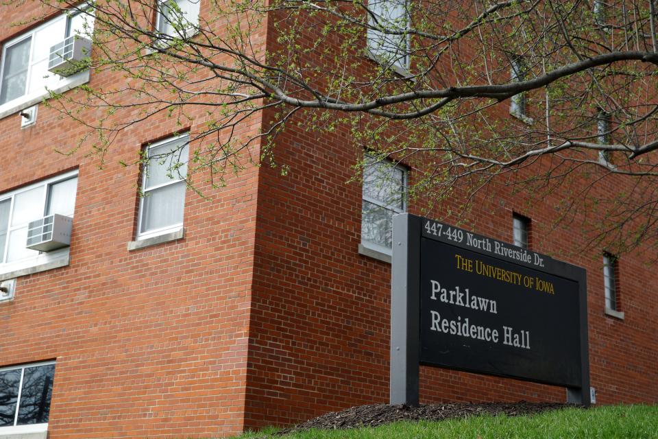Parklawn residence hall is pictured Thursday, March 21, 2024 on the University of Iowa campus in Iowa City, Iowa.