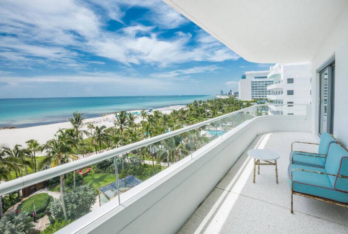 The ocean view at the Faena Miami Beach hotel.