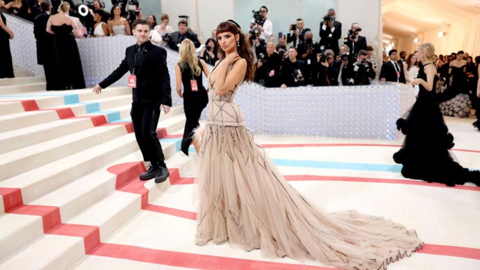 <div>Emily Ratajkowski attends The 2023 Met Gala Celebrating "Karl Lagerfeld: A Line Of Beauty" at The Metropolitan Museum of Art on May 01, 2023 in New York City. (Photo by John Shearer/WireImage)</div>