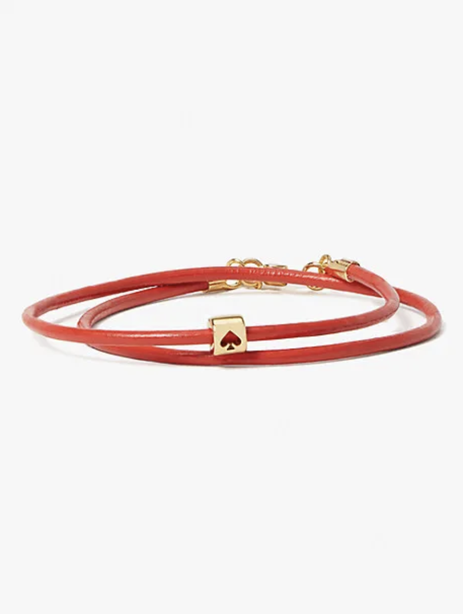 Kate Spade Wrapped Up Wrap Bracelet in Red (Photo via Kate Spade)