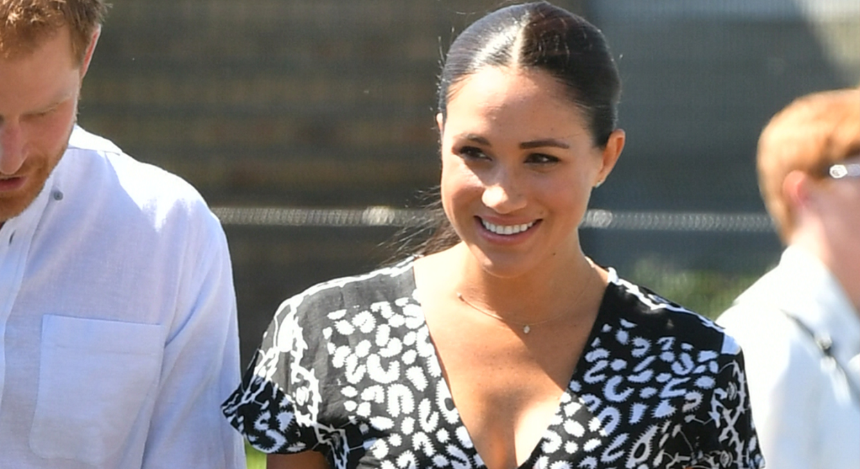 Meghan Markle pays homage to South Africa with first outfit of the royal tour [Photo: PA]