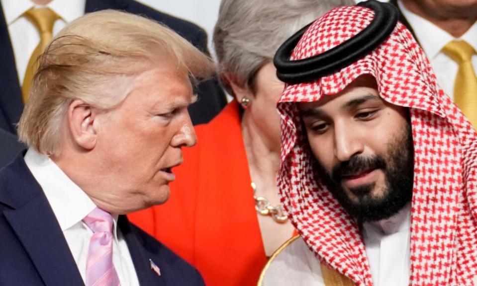 President Donald Trump speaks with Saudi Arabia’s Crown Prince Mohammed bin Salman at the G20 leaders summit in Osaka, Japan, last year.