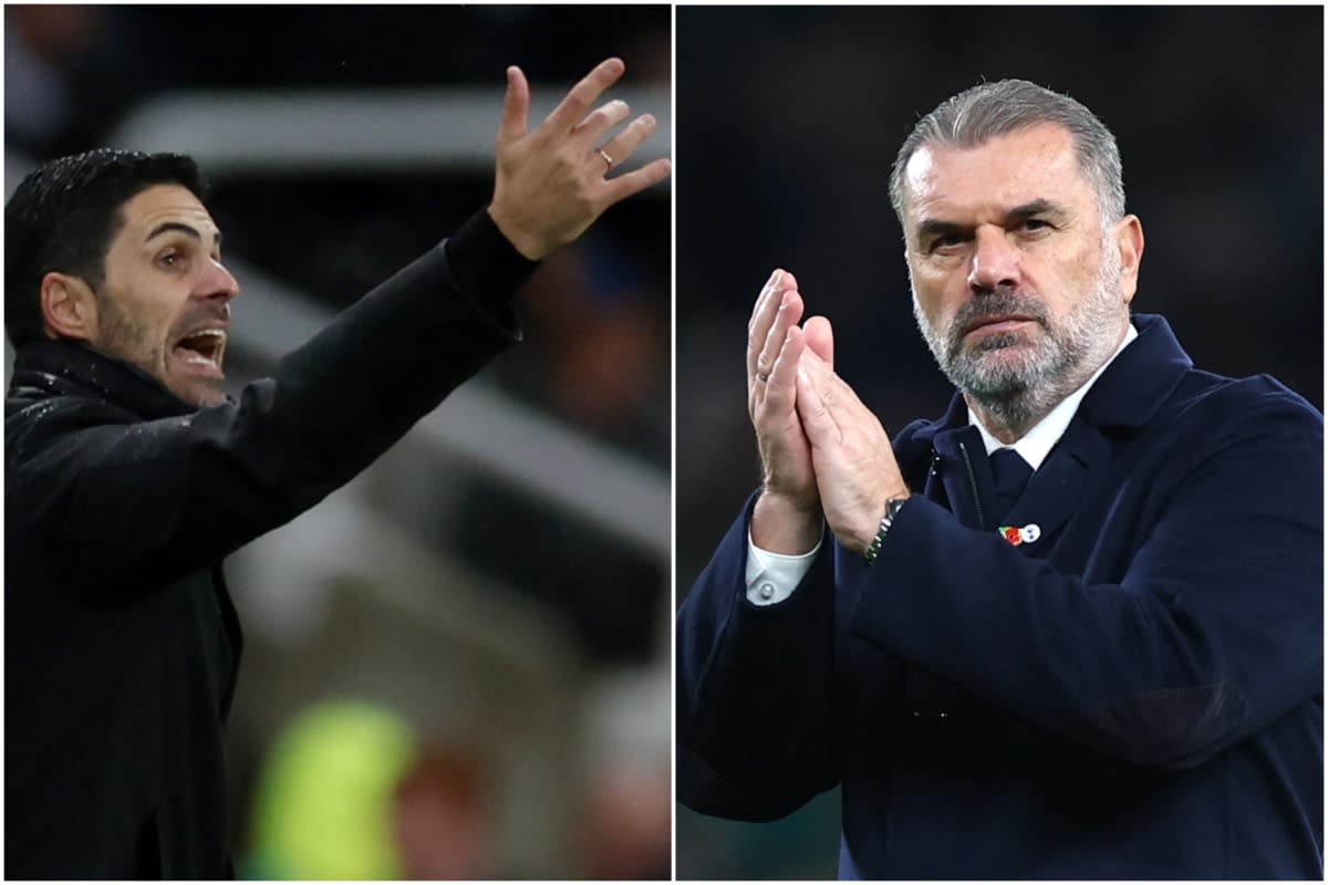 Both Arsenal manager Mikel Arteta (left) and Tottenham boss Ange Postecoglou are dealing with their clubs' first league defeats of the English Premier League season. (PHOTOS: Reuters)