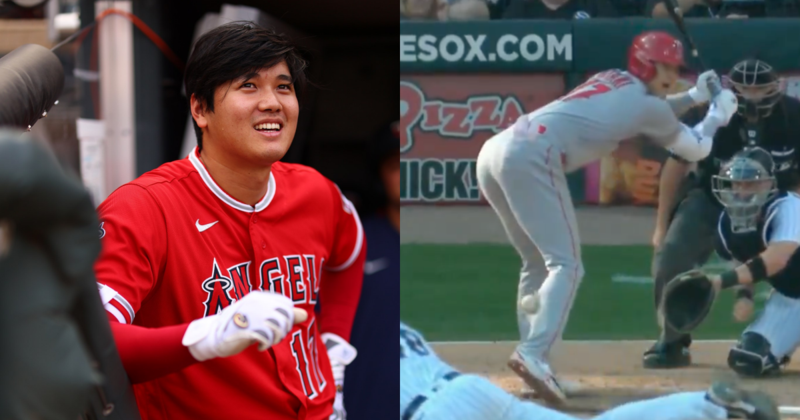 大谷翔平日前被砸中右小腿，投出觸身球的投手被認定為惡意觸身，遭禁賽3場。（翻攝自天使隊臉書、推特）