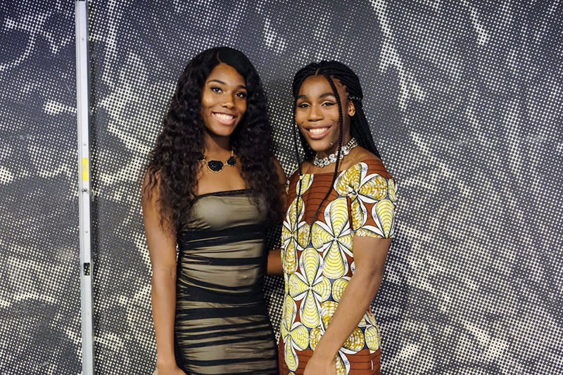 Terry Miller (l) and Andraya Yearwood (r) two trans runners who won multiple track championships competing against cisgender girls. (Twitter / @andrayayearwa)