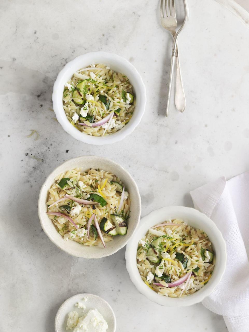 Orzo with Zucchini, Dill, and Feta