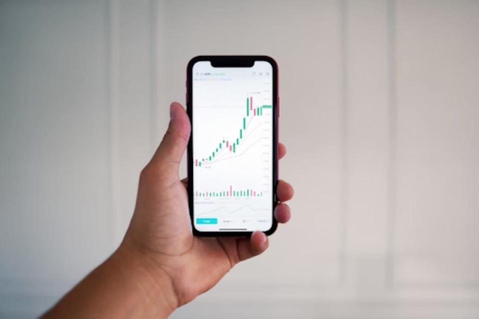 Trading charts on a phone