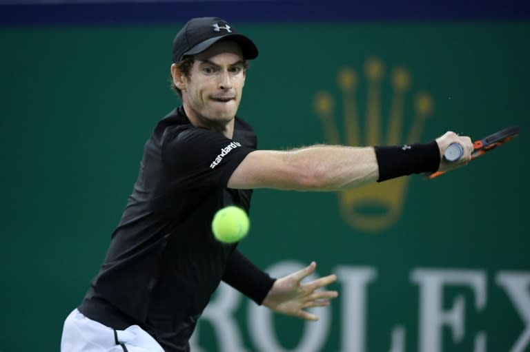 Britain's Andy Murray beat Lucas Pouille of France 6-1, 6-3 at the Shanghai Masters on October 13, 2016