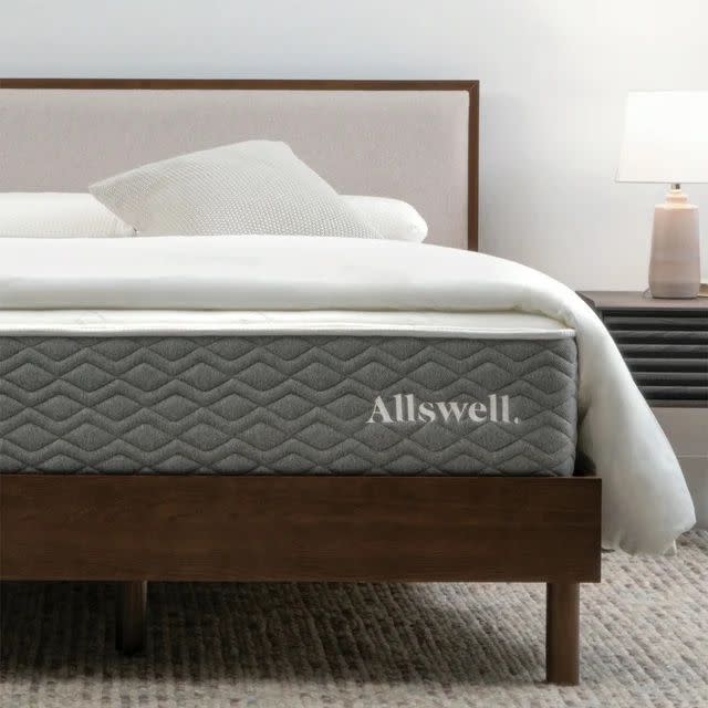 <p><a href="https://go.redirectingat.com?id=74968X1596630&url=https%3A%2F%2Fwww.walmart.com%2Fip%2FThe-Allswell-Luxe-12-Bed-in-a-Box-Hybrid-Mattress-Queen%2F765346505&sref=https%3A%2F%2Fwww.esquire.com%2Flifestyle%2Fg60256849%2Fbest-hybrid-mattresses%2F" rel="nofollow noopener" target="_blank" data-ylk="slk:Shop Now;elm:context_link;itc:0;sec:content-canvas" class="link ">Shop Now</a></p><p>Luxe 12-Inch Bed</p><p>walmart.com</p><p>$387.00</p>