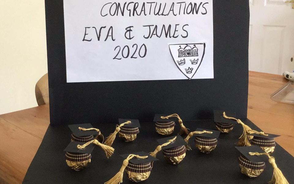 James Knight's mother crafted him and his girlfriend a make-shift graduation present  -  Eva Langwith 