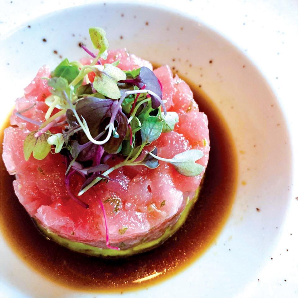 Tuna Tartare from @lefkes_nj, Englewood Cliffs; photographed by @foodie_mody