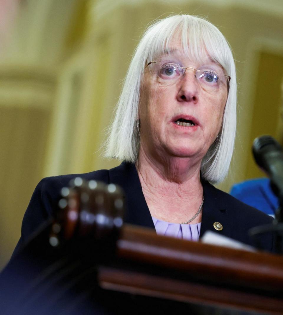 PHOTO: Sen. Patty Murray speaks during a press conference following the weekly Senate democratic caucus luncheons on Capitol Hill in Washington, D.C., March 20, 2024.  (Amanda Andrade-Rhoades/Reuters, FILE)