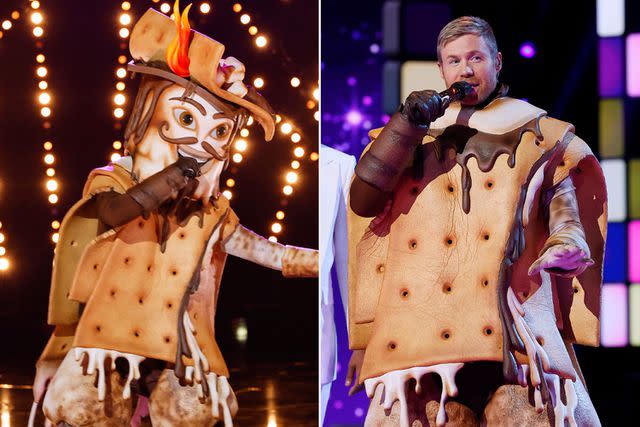 <p>Trea Patton/FOX</p> Ashley Parker Angel as Smore on The Masked Singer