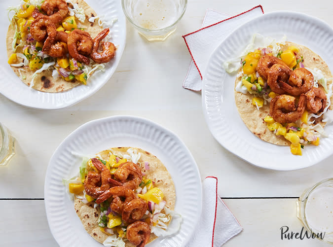 Spicy Shrimp Tacos with Mango Salsa