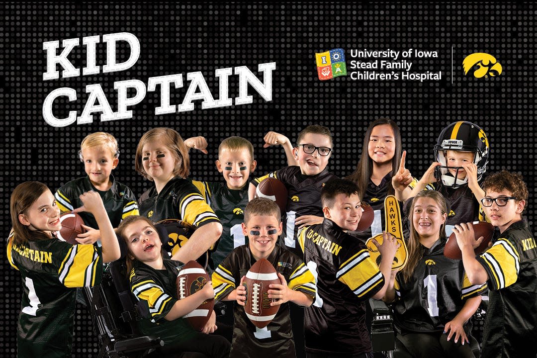 The 12 University of Iowa football kid captains were recently released by the University of Iowa Stead Family Children's Hospital. The first game of the 2023 season is set for Sept. 2 inside Kinnick Stadium.