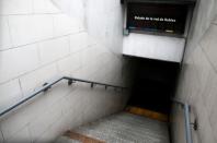 A closed subway station is seen during a national blackout, in Buenos Aires